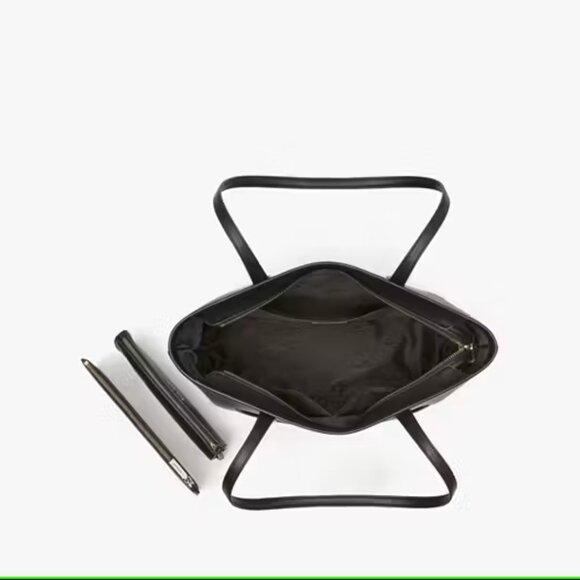 Kate Spade Black Staci PVC Large Tote Set - Picture 2 of 5